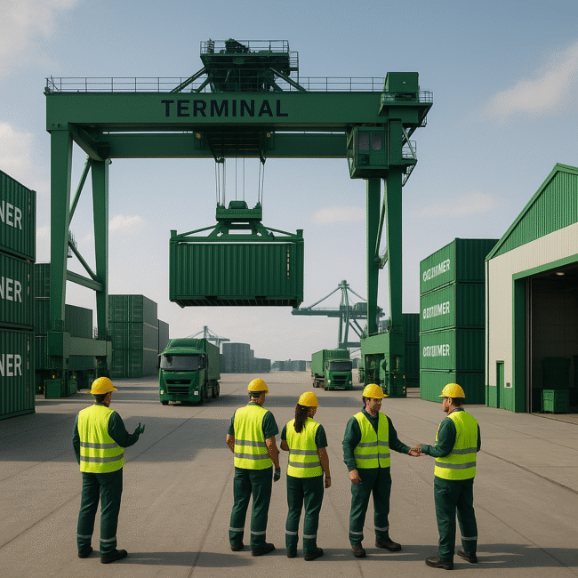 Camión eléctrico en carretera